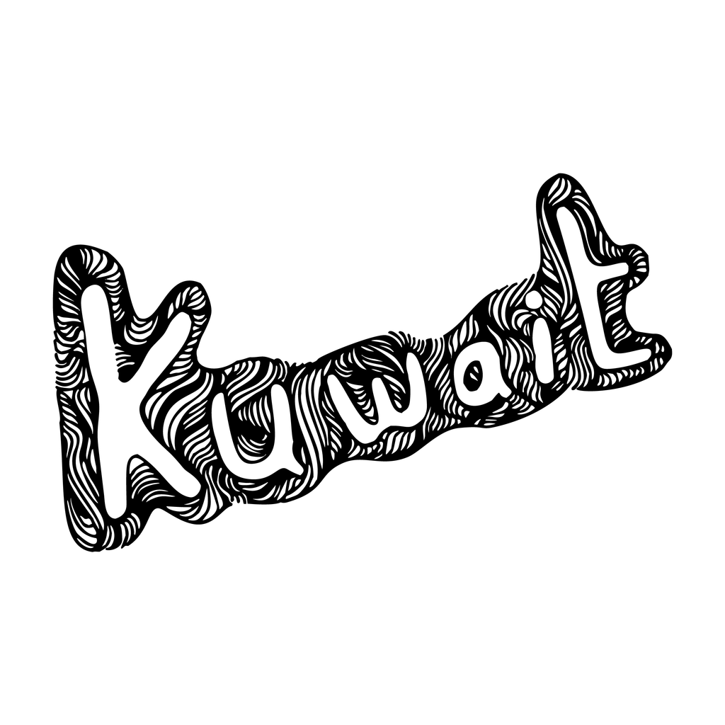 Kuwait script (Thick T-shirt)
