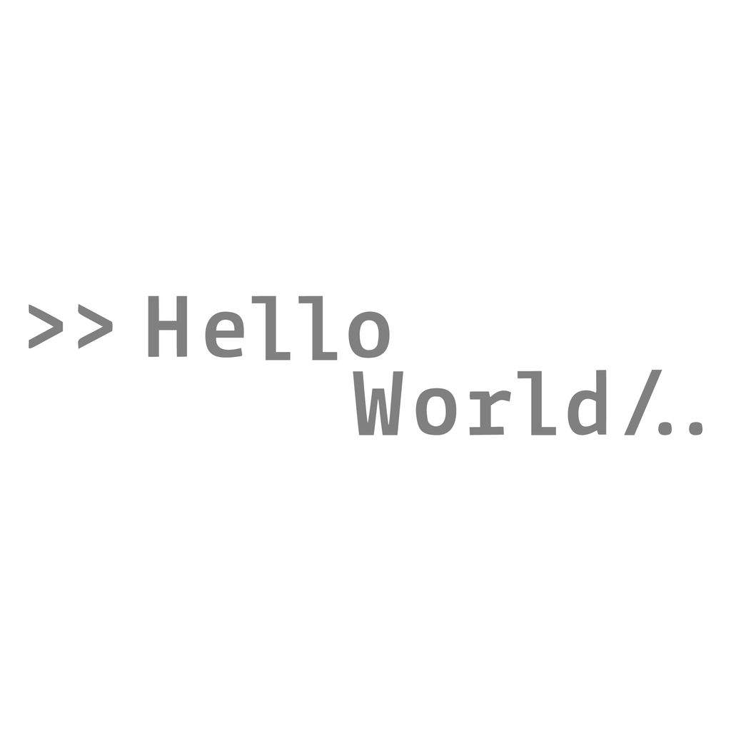 Hello World (Thick T-shirt)